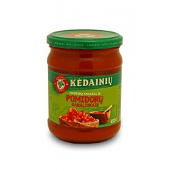 KĖDAINIŲ K.F. pomidorų padažas su pomidorų gabaliukais, 500 g.
