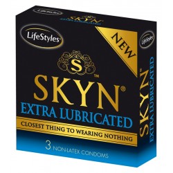 LIFESTYLES SKYN Дополнительные смазывающие презервативы, 3 шт.