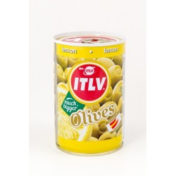 Зеленые оливки ITLV с лимонной начинкой, 300 г