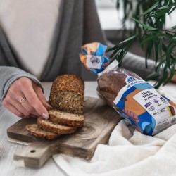 "Biržų duona" Безглютеновый темный хлеб с семенами, 400 г